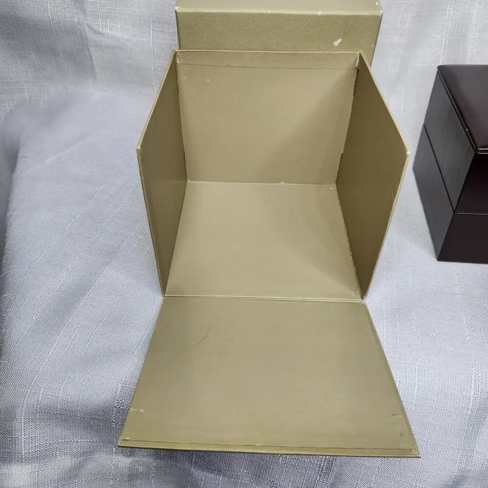 Burberry Empty Box Hinge Lid and Outer Box Square Watch Boxes Vintage